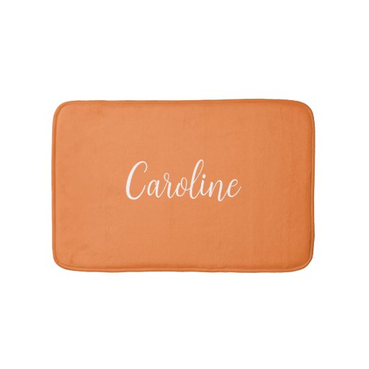 Trend Kleur Verse Tangerine Naam Badmat (Voorkant)