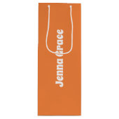 Trend Kleur - Verse Tangerine Wijn Gift Bag Wijn Cadeautas (Voorkant)