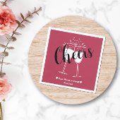 Trend Kleur Warm Roze Cheers Papieren servetten