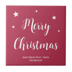 Trend Kleur Warm Roze Kerst Keramische Tegel Tegeltje