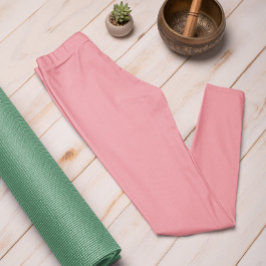 Trend Kleur Watermeloen Roze Effen Leggings