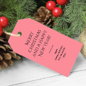 Trend Kleur Watermeloen Roze Minimalist Cadeaulabel