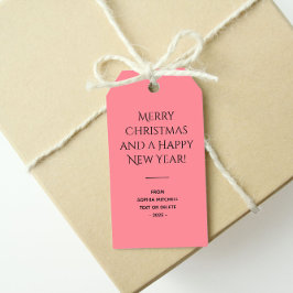 Trend Kleur Watermeloen Roze Minimalist Cadeaulabel