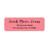Trend Kleur Watermeloen Roze Retour Adres Labels (Voorkant)