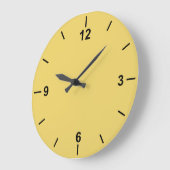 Trend Kleur Zacht Geel Grote Wandklok (Hoek)
