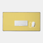 Trend Kleur Zacht Geel Monogram Bureaumat (Keyboard & Muis)