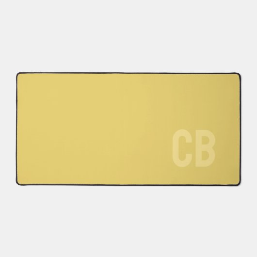 Trend Kleur Zacht Geel Monogram Bureaumat (Voorkant)