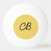 Trend Kleur Zacht Geel Monogram Ping Pong Ball (Achterkant)