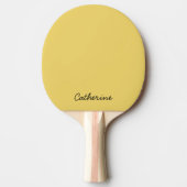 Trend Kleur Zacht Geel Ping Pong Paddle Tafeltennisbatje (Voorkant)