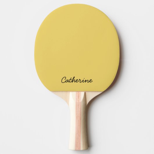 Trend Kleur Zacht Geel Ping Pong Paddle Tafeltennisbatje (Voorkant)