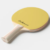 Trend Kleur Zacht Geel Ping Pong Paddle Tafeltennisbatje (Voorkant Gekanteld)