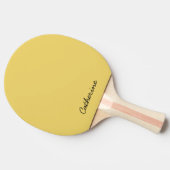 Trend Kleur Zacht Geel Ping Pong Paddle Tafeltennisbatje (Zijkant)