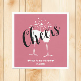 Trend Kleur Zacht Roze Cheers Papieren servetten