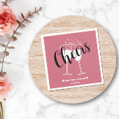 Trend Kleur Zacht Roze Cheers Papieren servetten