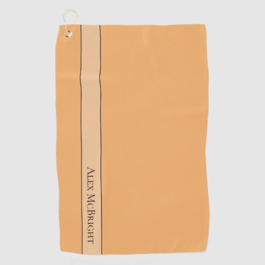 Trend Kleur Zacht Sinaasappel Moderne Naam Golfhan Golfhanddoek (Voorkant)