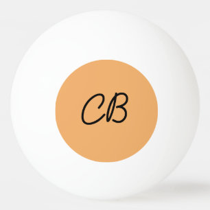 Trend Kleur Zacht Sinaasappel Monogram Ping Pong B Pingpongbal
