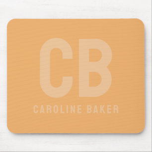 Trend Kleur Zacht Sinaasappel Naam Mousepad Muismat
