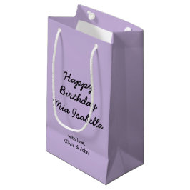 Trend Kleur Zacht Violet Custom Kleine Gift Bag Klein Cadeauzakje