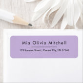 Trend Kleur Zacht Violet Eenvoudige Adresetiketten Etiket (Insitu)