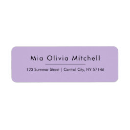Trend Kleur Zacht Violet Eenvoudige Adresetiketten Etiket