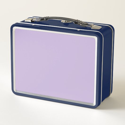 Trend Kleur Zacht Violet Metalen Lunchbox (Achterkant)
