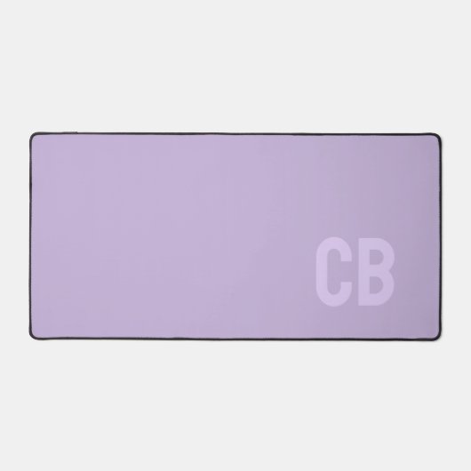 Trend Kleur Zacht Violet Monogram Bureaumat (Voorkant)