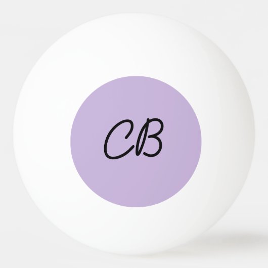 Trend Kleur Zacht Violet Monogram Ping Pong Ball (Voorkant)