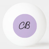 Trend Kleur Zacht Violet Monogram Ping Pong Ball (Achterkant)