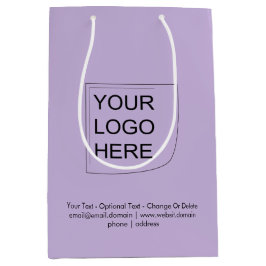 Trend Kleur - Zachte Paarse Midden Logo Cadeautas