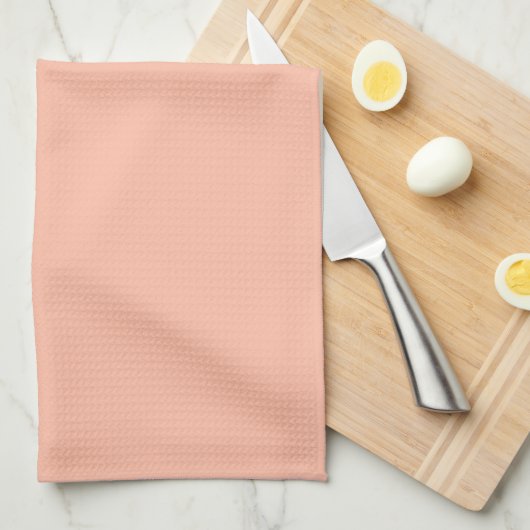 Trend Kleur Zachte Perzik Keukenhanddoek (Quarter Fold)
