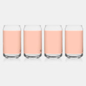 Trend Kleur Zachte Perzik Minimalistische Naam Kan Blikvorm Glas (Rechts)