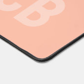 Trend Kleur Zachte Perzik Monogram Bureaumat (Hoek)