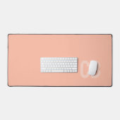 Trend Kleur Zachte Perzik Monogram Bureaumat (Keyboard & Muis)