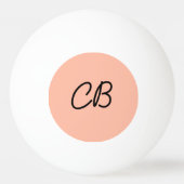 Trend Kleur Zachte Perzik Monogram Ping Pong Ball (Achterkant)