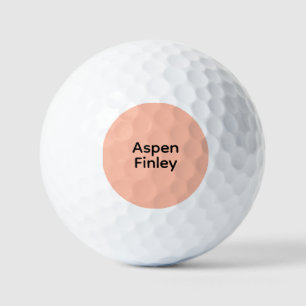 Trend Kleur Zachte Perzik - Naam Golfballen