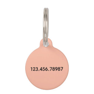 Trend Kleur Zachte Perzik Naam & Telefoon Pet ID T Huisdierpenning