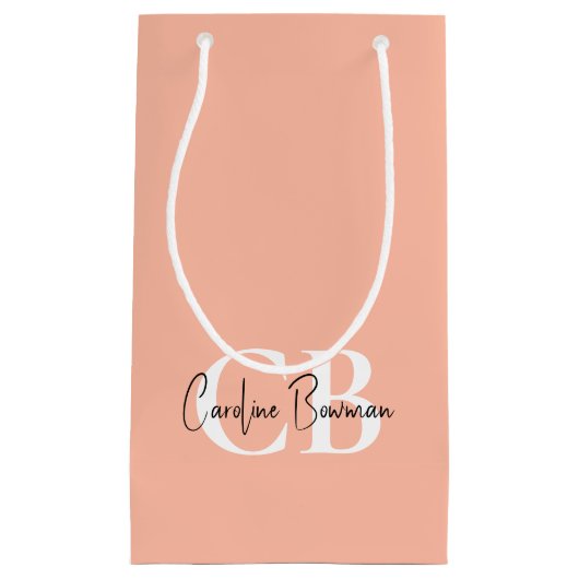 Trend Kleur Zachte Perzik Zakelijke Cadeautas (Voorkant)