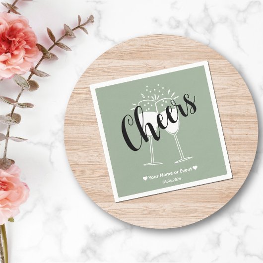 Trend Kleur Zachte Sage Cheers Papieren servetten