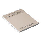 Trend Kleur - Zachte Taupe Bedrijfsnotitieblok Notitieblok (Schuin)