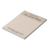 Trend Kleur - Zachte Taupe Bedrijfsnotitieblok Notitieblok (Linkerzijde)