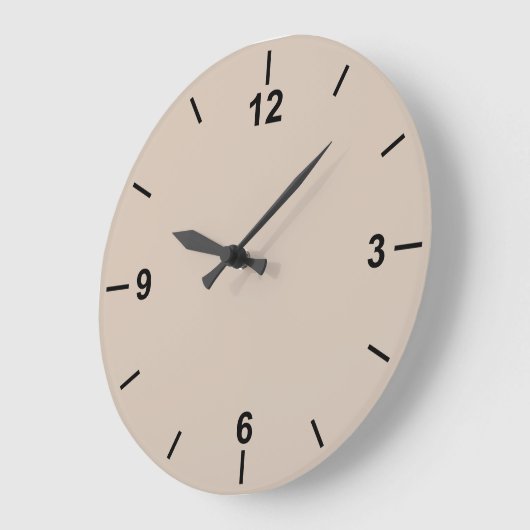 Trend Kleur Zachte Taupe Grote Wandklok (Hoek)