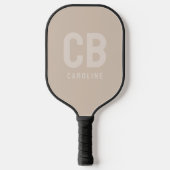 Trend Kleur Zachte Taupe Pickleball Paddle (Voorkant)