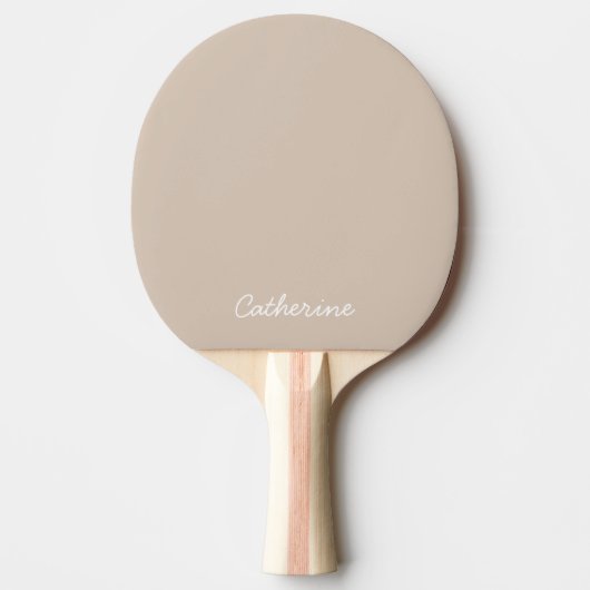 Trend Kleur Zachte Taupe Ping Pong Paddle Tafeltennisbatje (Voorkant)