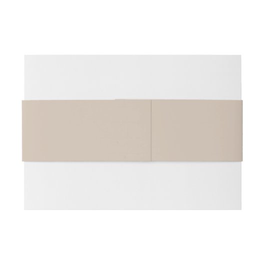 Trend Kleur Zachte Taupe Uitnodiging Buikband Uitnodigingen Wikkel (Achterkant Voorbeeld)