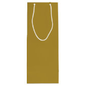 Trend Kleur - Zonnige Olijf Wijn Gift Bag Wijn Cadeautas (Achterkant)