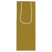 Trend Kleur - Zonnige Olijf Wijn Gift Bag Wijn Cadeautas (Voorkant)