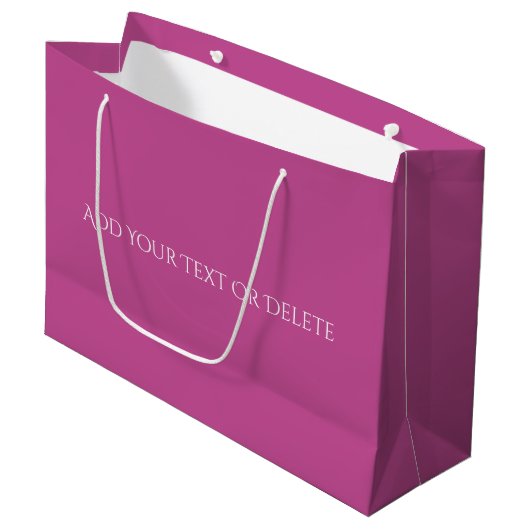 Trend Kleuren - Berry Roze Grote Gift Bag Groot Cadeauzakje (Voorkant Gekanteld)