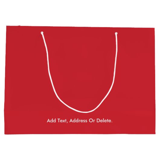 Trend Kleuren - Levendig Rood Grote Gift Bag Groot Cadeauzakje (Achterkant)