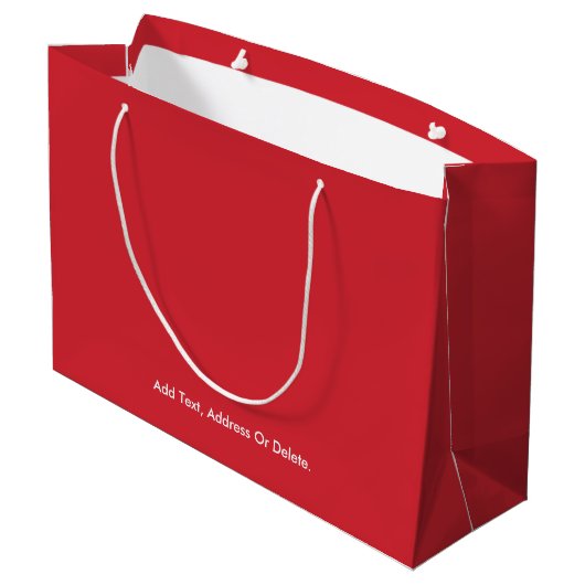Trend Kleuren - Levendig Rood Grote Gift Bag Groot Cadeauzakje (Achterkant Gekanteld)