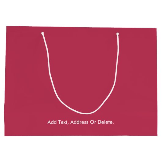 Trend kleuren - Levendige Magenta Grote Gift Bag Groot Cadeauzakje (Achterkant)